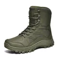 High-performance olive green high-top tactical hiking boot with durable non-slip sole - 39 / Army Green
