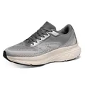 Atmungsaktive graue Herren Laufschuhe mit dicker Dämpfungssohle für sportliche Freizeit - 39 / Grau