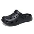 Classic black EVA platform clogs for couples, non-slip and breathable beach shoes - 35-36 / Black