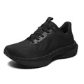 Women's black flyknit running sneakers with carbon plate and wide toe box for summer - 36 / All Black