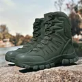 Bottes de randonnée tactiques vert olive avec design montant imperméable et semelle antidérapante - 39 / Botte Tactique 907 (907) / Vert Militaire
