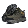 Professional olive green mid-top hiking boots with rugged soles for outdoor camping - 39 / Army Green Single Shoes