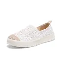 Elegantes alpargatas blancas con lentejuelas para mujer, calzado casual muy cómodo - 35 / Lentejuelas Blanco