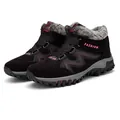 Bottes de neige noires pour l'hiver avec doublure en fourrure et détails roses - 35 / Noir/Rouge rose