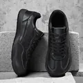 Sneaker nere leggere a punta larga con suola antiscivolo per uso quotidiano. - 36 / Scarpe da Skate Nere (2583) / Nero