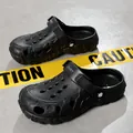 Breathable black lightweight slip-on clogs beach slippers for summer outdoor wear - 40 / Outdoor Casual Two-Way Style / Black