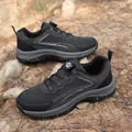 Durable black men's hiking shoes with non-slip sole and rotary buckle system - 40 / 02503 Black