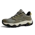 Durable men's low-top outdoor hiking shoes with breathable mesh and thick anti-slip sole. - 38 / YX-2550 Style / Army Green
