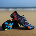 Quick-dry breathable water shoes for beach hiking and swimming, colorful variant - 35 / Dark Blue