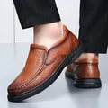 Mocassins classiques en cuir de vachette marron avec semelle souple et respirante - 38 / Style Mocassin Classique (85123) / Marron