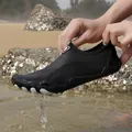 Durable black quick-dry water shoes for surfing beach sports and outdoor hiking - 35 / Black