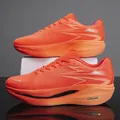 Vibrant orange ultra-light mesh running shoes with carbon plate technology - 35 / Orange