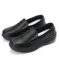 Chaussures d'infirmière noires confortables avec semelles à coussin d'air et cuir - 35 / Noir