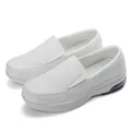 Chaussures d'infirmière blanches confortables avec coussin d'air et cuir très souple - 35 / Blanc
