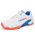 Chaussures de tennis professionnelles en mesh blanc avec accents bleus et orange LEFUS - 36 / Blanc