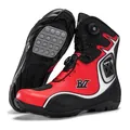 Botas profesionales de moto rojas y negras con sistema de cierre rotativo - 37 / Rojo