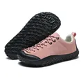 Pink outdoor barefoot shoes with wide toe box and durable non-slip rubber sole - 36 / Pink