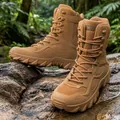 Stivali tattici alti da uomo in coyote tan per escursioni e outdoor training. - 39 / Marrone