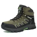 Professional army green high-top hiking boots for men with anti-slip rubber sole - 39 / Outdoor Breathable Hiking Shoes (2511) / Army Green