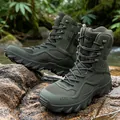 Stivali tattici da combattimento da uomo verde oliva con cerniera laterale nella giungla - 39 / Verde militare