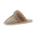 Gemütliche beige Damen-Fellhausschuhe mit weichem Kunstpelz und dicker Plateausohle - 36/37 / Beige
