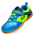Chaussures de sport bleu et vert citron pour enfants, badminton et tennis de table - 31 / Vert