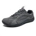 Professional dark grey men's casual sneakers featuring a wide toe box and mesh - 36 / German Army Trainers / Dark Gray