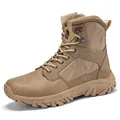 High-performance sand-colored tactical hiking boots for men with breathable mesh - 39 / Sand
