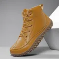 Botas de senderismo impermeables para hombre en amarillo mostaza con suela antideslizante - 37 / Amarillo