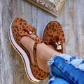 Sandales tendance à plateforme léopard avec glands et bride Mary Jane à boucle chic. - 35 / Imprimé léopard