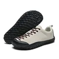 Wide toe barefoot outdoor sneakers with non-slip rubber sole for men and women - 36 / Beige