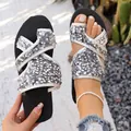 Pantoufles de plage pour femmes à paillettes argentées et semelle noire souple - 36 / Argent