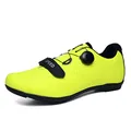 Professioneller fluoreszierender gelber Rennradschuh mit Drehverschluss und Klettverschluss - 39 / Fluoreszierendes Grün (QX2001-3 Ohne Klicksystem)