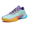 Vibrant low-top colorful basketball shoes for professional training and daily sports wear - 36 / Purple Moon