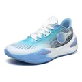 Luminous low-top basketball shoes with blue gradient and anti-slip sole for training - 36 / Moon Blue