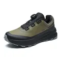 Men's outdoor hiking shoes with rotary buckle, olive green trail running footwear. - 39 / Off-road Mountaineering Outdoor Style (A628) / Khaki