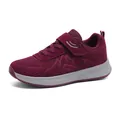 Scarpe da camminata in mesh rosso vino comode e leggere traspiranti per uomo e donna - Rosso ciliegia