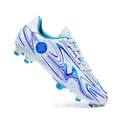 Professional low-top soccer shoes with blue wave pattern and spikes for firm ground - 31 / Studded Style (158) / White Blue