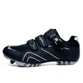 Professional black MTB cycling shoes with secure ratchet buckle and adjustable Velcro straps - 39 / MTB Lock (QX2003-1) / Black