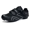 Chaussures de cyclisme professionnelles noires pour vélo avec une boucle ajustable - 39 / Type de Cale de Route (QX2003-2) / Noir