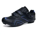 Chaussures de cyclisme de route et de montagne avec mesh et système de boucle - 39 / Type de Cale de Route (QX2003-2) / Bleu Noir
