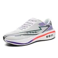 Lightweight breathable mesh running shoes with cushioned sole and purple accents - 36 / White Purple