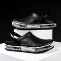 Versatile black clogs with camo sole for casual garden and beach wear for adults - 40 / Men's Black