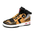 Botas de moto profesionales de caña alta para hombre con sistema de lazada rotativa en negro - 37 / Amarillo
