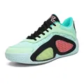 9206 low-top breathable mesh basketball shoes for men and women with anti-slip rubber sole - 36 / Green