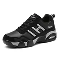 Scarpe sportive in pelle nera con ammortizzazione ad aria per uomo e donna logo 520 - 35 / Fodera Singola / Grigio nero