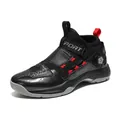 Low-top basketball shoes for men and women with rotary buckle closure and non-slip sole - 36 / Black