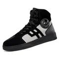 Botas de moto para hombre de caña alta con protección de cambio y suela antideslizante - 37 / Negro Gris Oscuro
