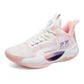 Breathable low-top mesh basketball shoes for men and women in stylish pink and white colors - 36 / Valentine's Day