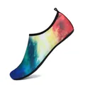 Detailed side profile of a vibrant galaxy print aqua shoe on a clean white background - 40/41 / Starry Sky Pattern (k18)
